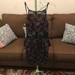 Formal Lace Peplum BodyCon Dress